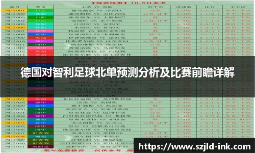 德国对智利足球北单预测分析及比赛前瞻详解